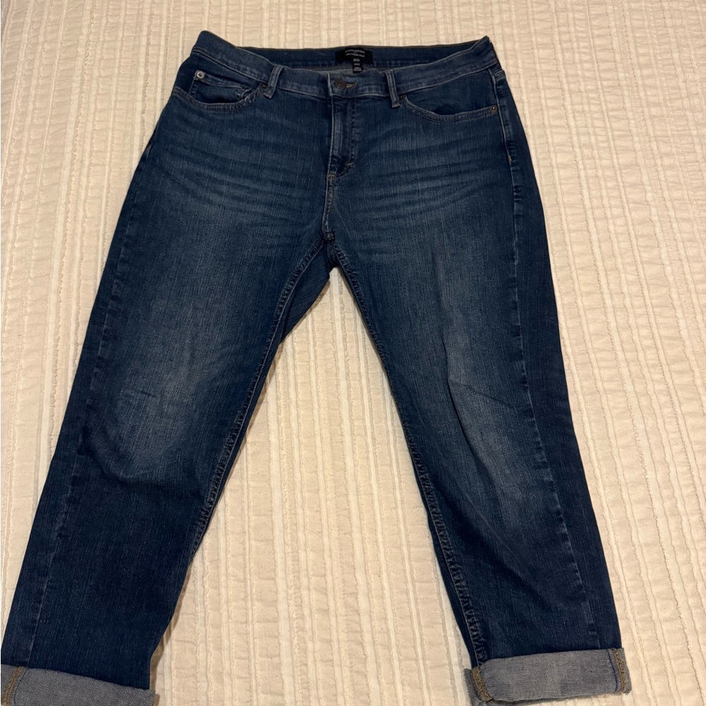 Banana Republic Dark Blue Girlfriend Jeans